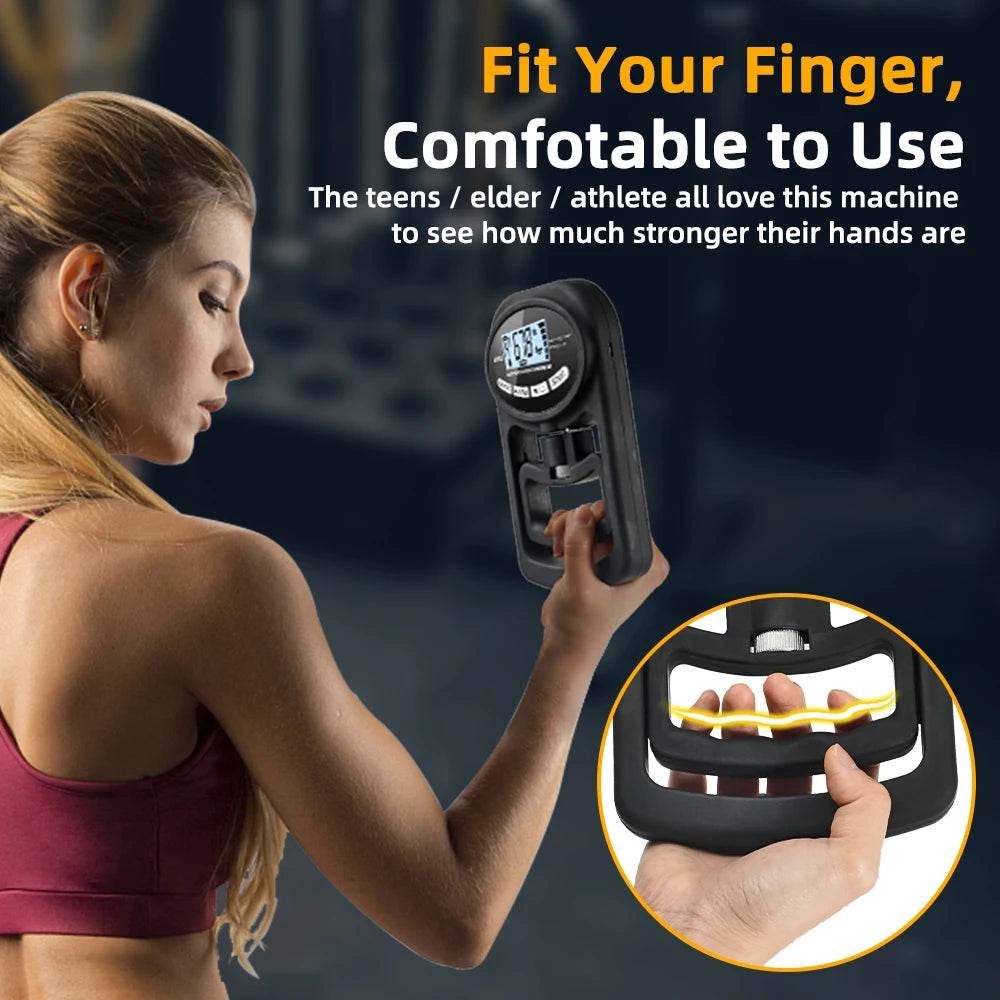 265 Lbs Digital Hand Dynamometer Grips Strength Trainer